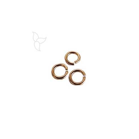 Anneau rond 6mm petite section or rose