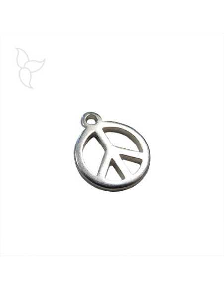 Pendentif Peace and Love argenté