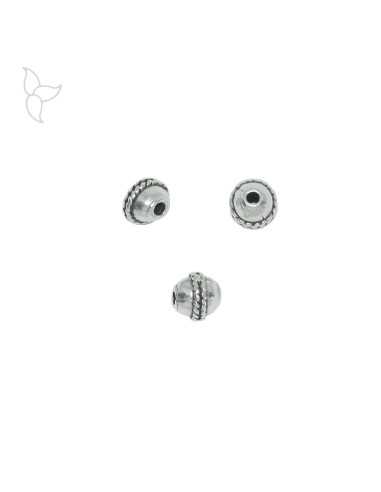 Perles ronde avec motif central trou 1.9 mm