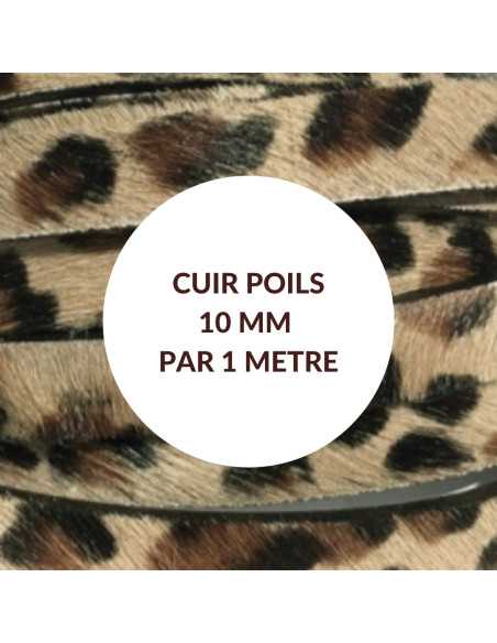 Cuir a poils leopard 10mm