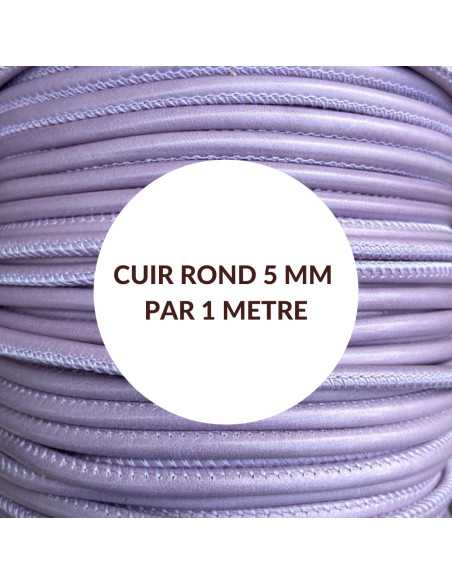 Cuir rond creux avec couture 5 mm