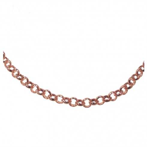 Chaine maille jaseron or rose diam 4,7 mm