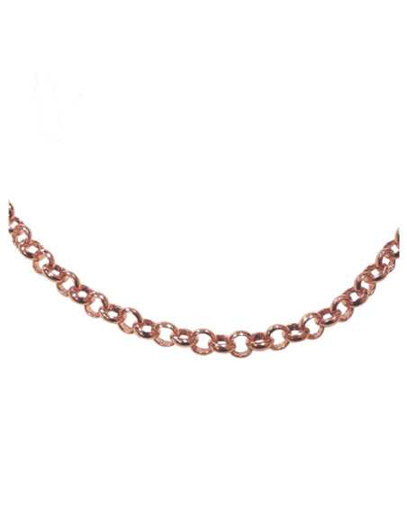 Chaine maille jaseron or rose diam 4,7 mm