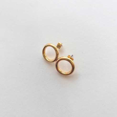 Boucles d'oreilles cercle doré 24K 0.25 micron