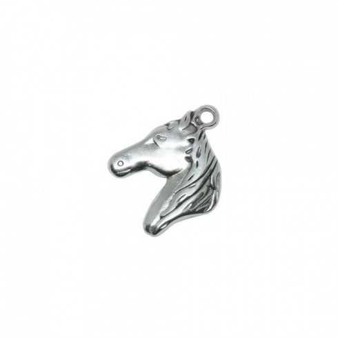 Pendentif tête de cheval argenté