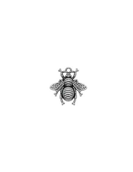 Pendentif abeille dentelée argenté