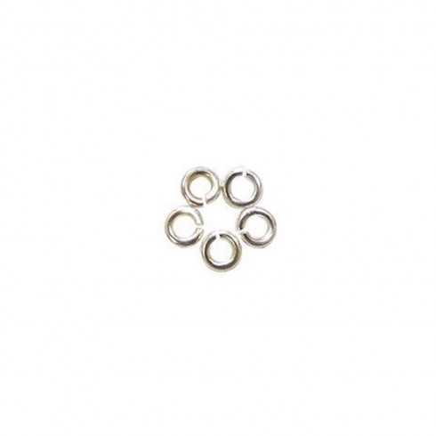 Anneau rond ouvert plaqué argent 4 mm section 1,10 mm