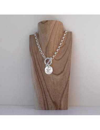 Collier toggle maxi pastille ronde