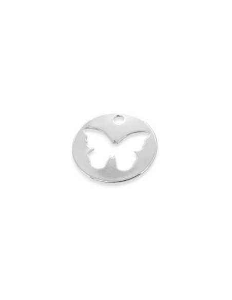 Pendentif médaille papillon L