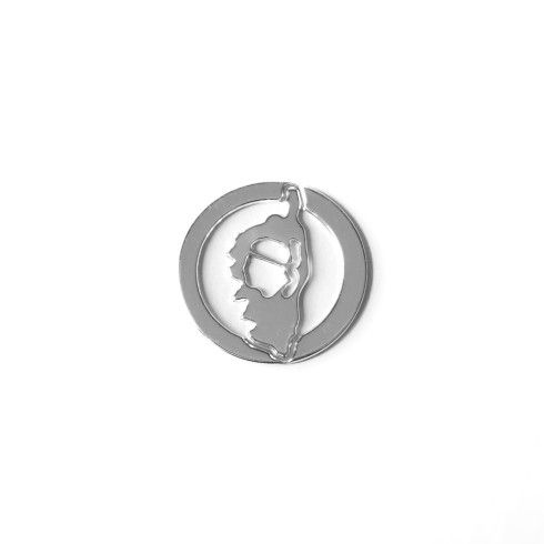 Intercalaire symbole Corse, 20 mm, plaqué argent 10 microns, par 3